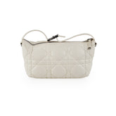 Christian Dior Calskin Macrocannage Medium Travel Nomad Pouch Cream